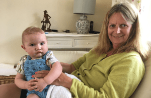  Julie with her grandson, Henry, in 2019