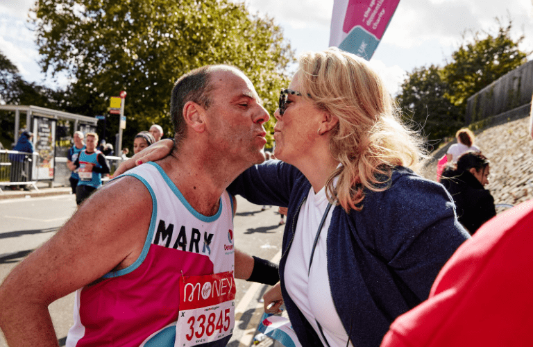 Mark running the London Marathon