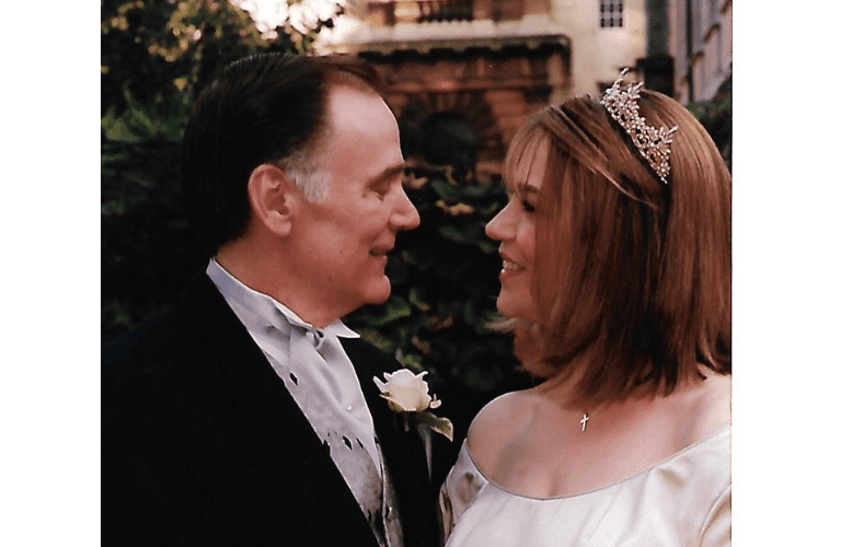 Lorelei and Vince on their wedding day