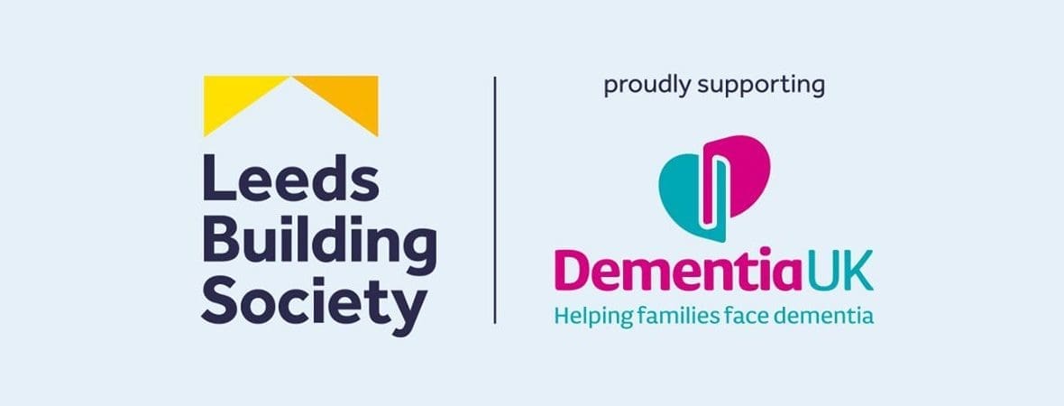 Leeds Building Society logo and Dementia UK logo