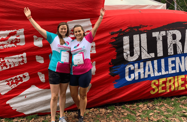 Lottie and Frankie, who completed the Thames Bridges Trek in honour of their grandparents