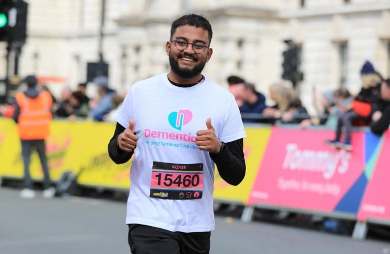 Kones, who ran the London Landmarks Half Marathon for Dementia UK