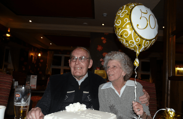 Rachael’s grandma and grandad on their 50th wedding anniversary