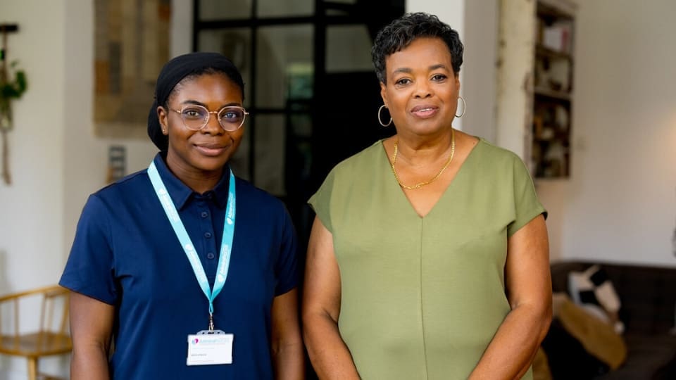 Admiral Nurse Safia Seini and Elene Maynard-Scantlebury