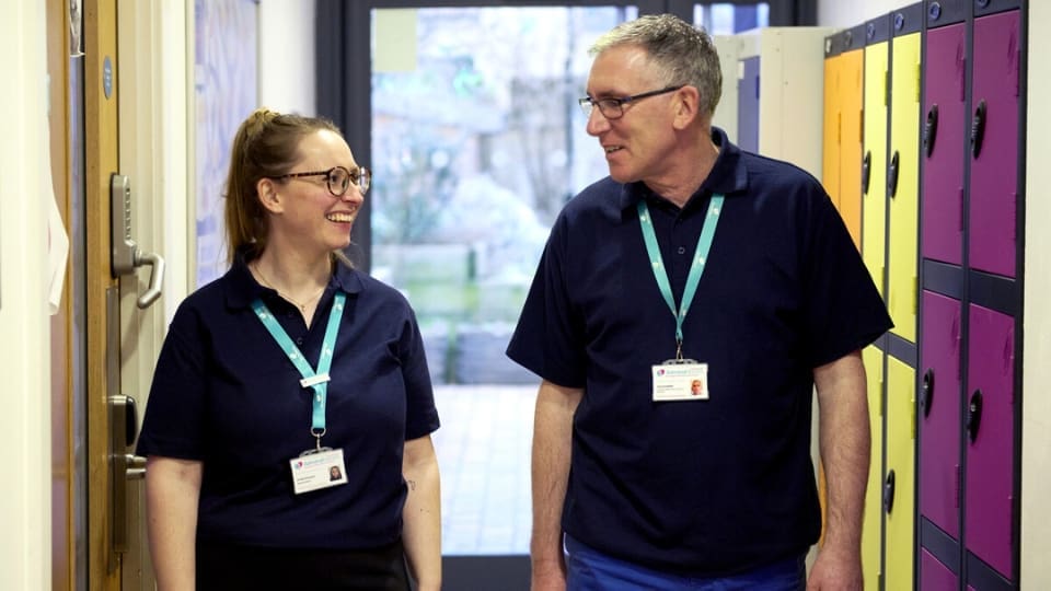 Admiral Nurses Emily Dammant and Joe Costello.