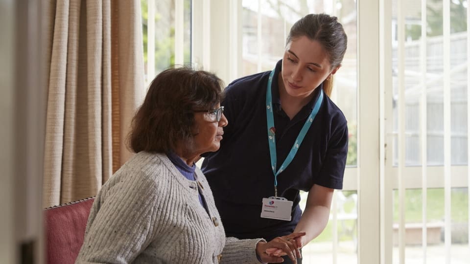 Amy Purton, Admiral Nurse with a person living with dementia.