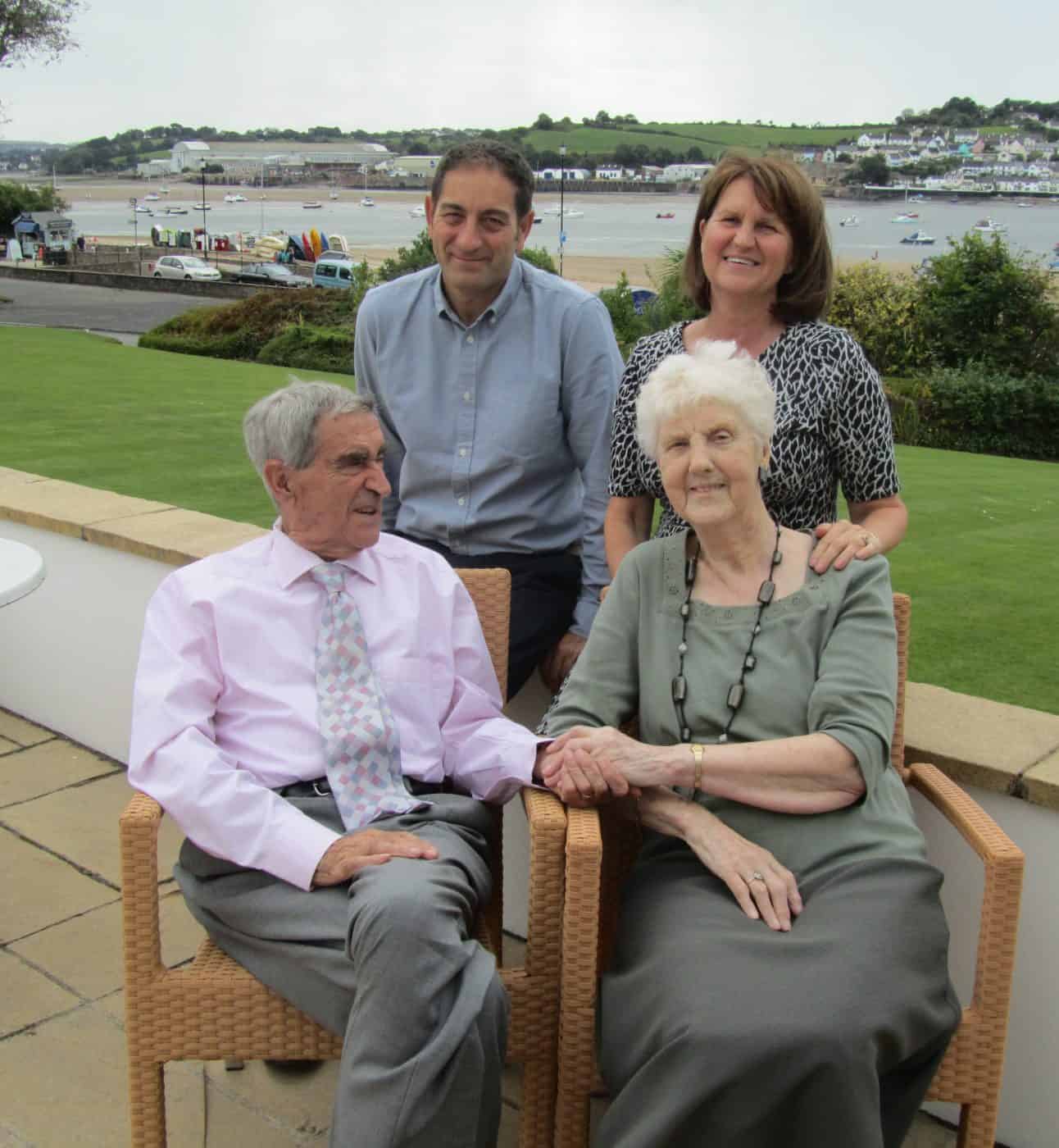Annette Chidgey (back right) with her brother, Simon-Chidgey (back left) and their parents David and Shirley Chidgey
