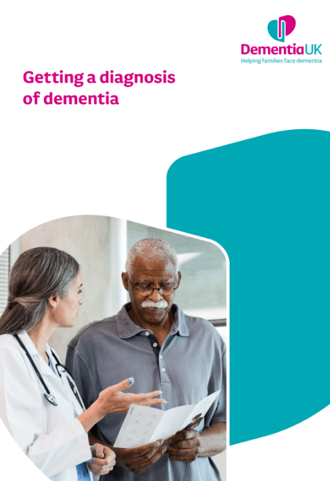Getting a diagnosis of dementia leaflet front cover
