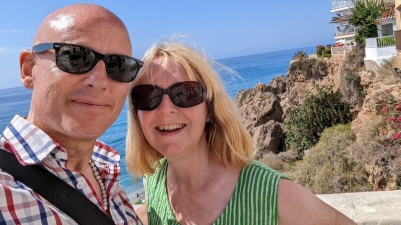 storyteller Glenn and his wife Helen at the coast