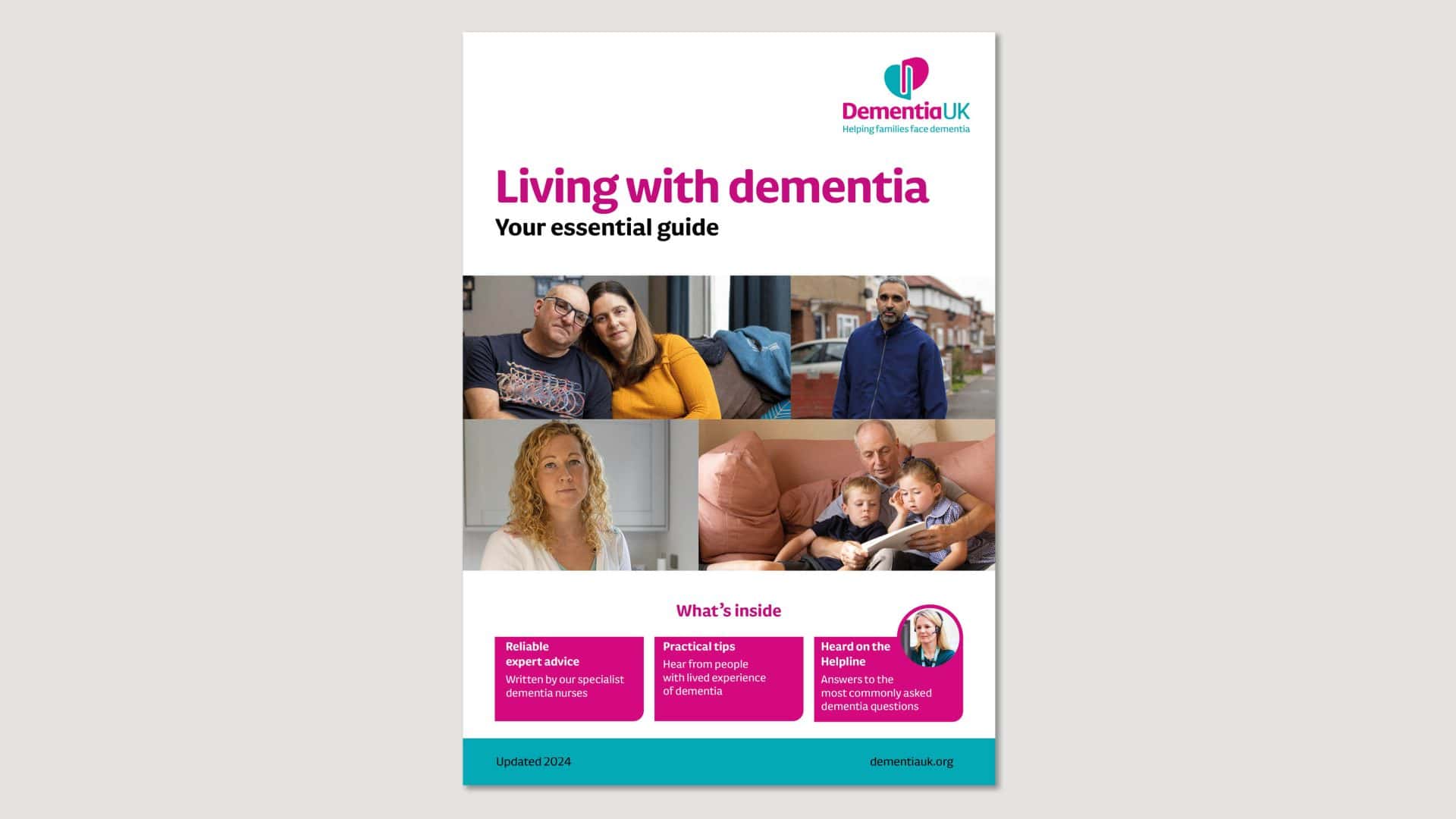 Living with dementia guide front cover