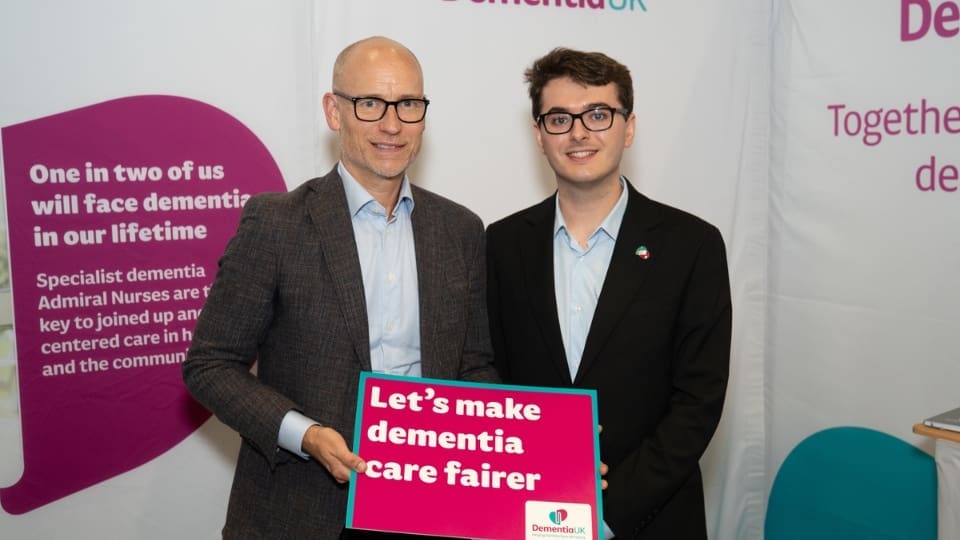 James Evans, Dementia UK Public Affairs Officer and Minister for Care, Stephen Kinnock