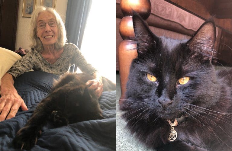 Jasmine’s nan and cat, Merlin