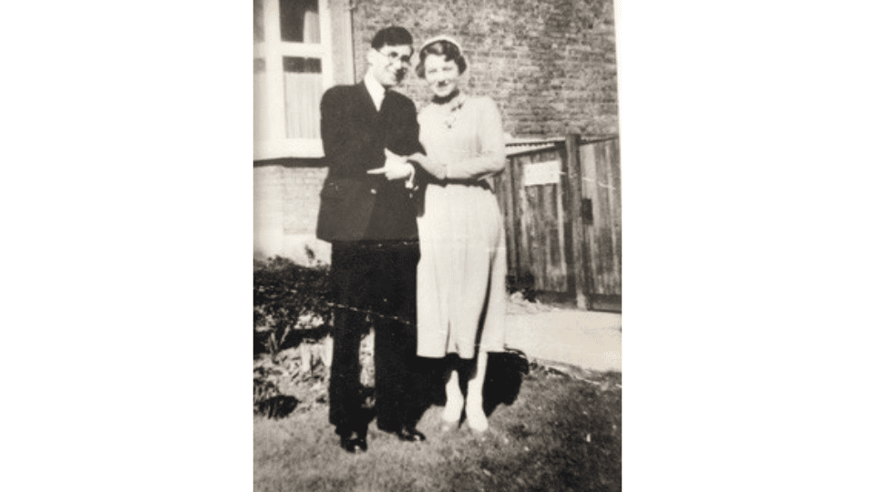 An old picture of Kerry's mum and dad