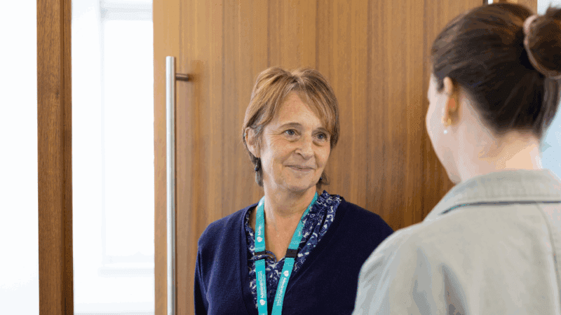 Rachel Thompson, Admiral Nurse with a family carer