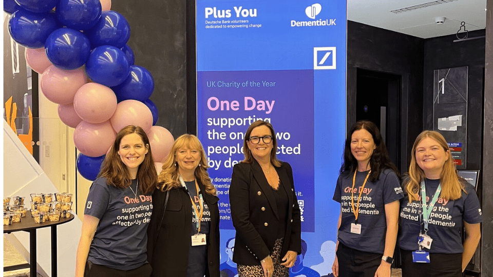 Dementia UK staff at Deutsche Bank One Day event