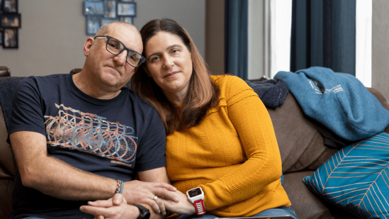 Andy (on the left) and his wife Christine (on the right)