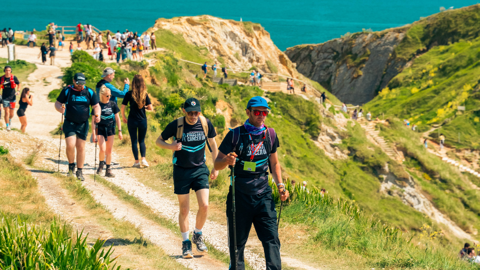 Walkers taking on the South coast challenge