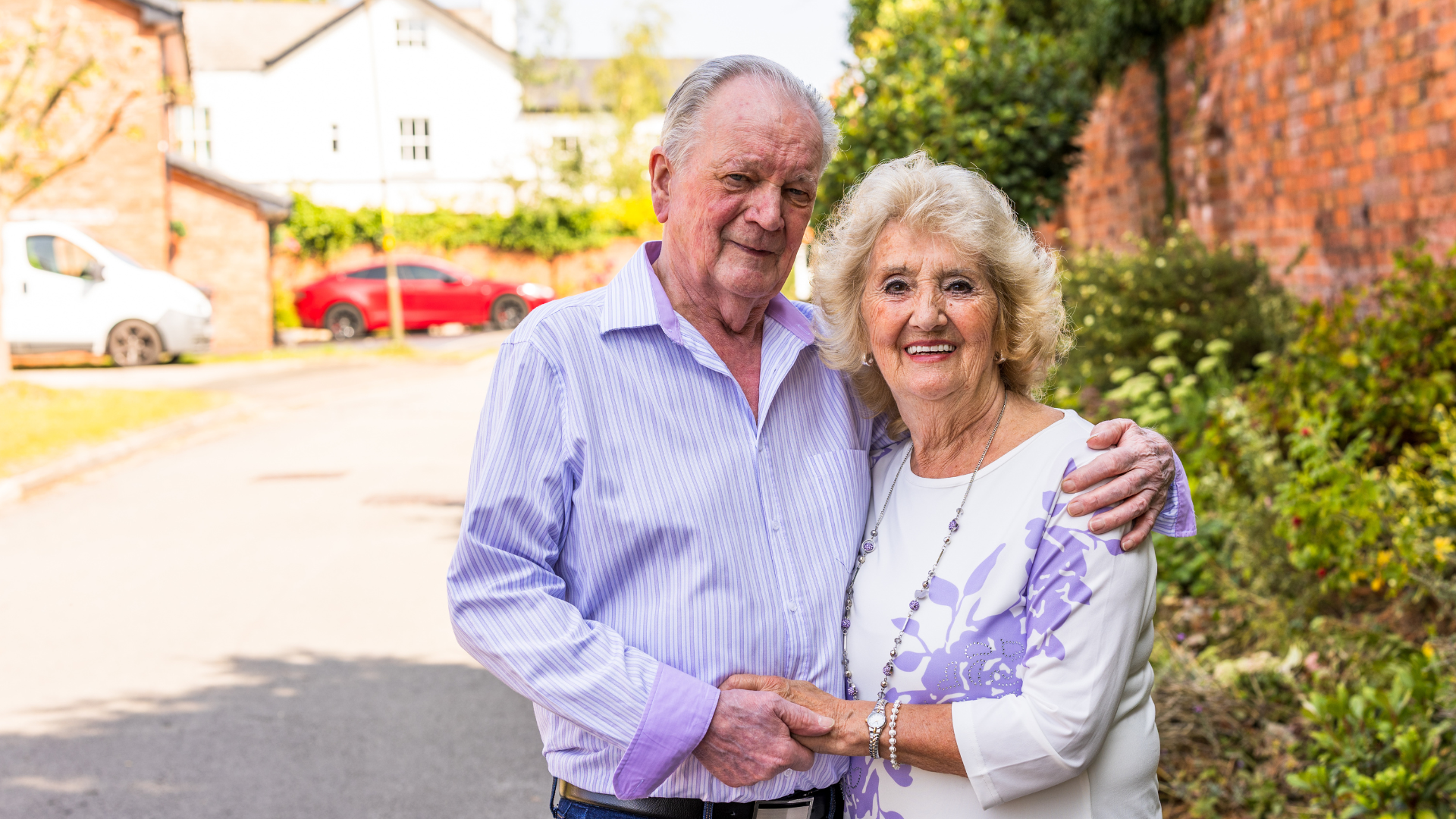 Sylvia (on the right) and her husband