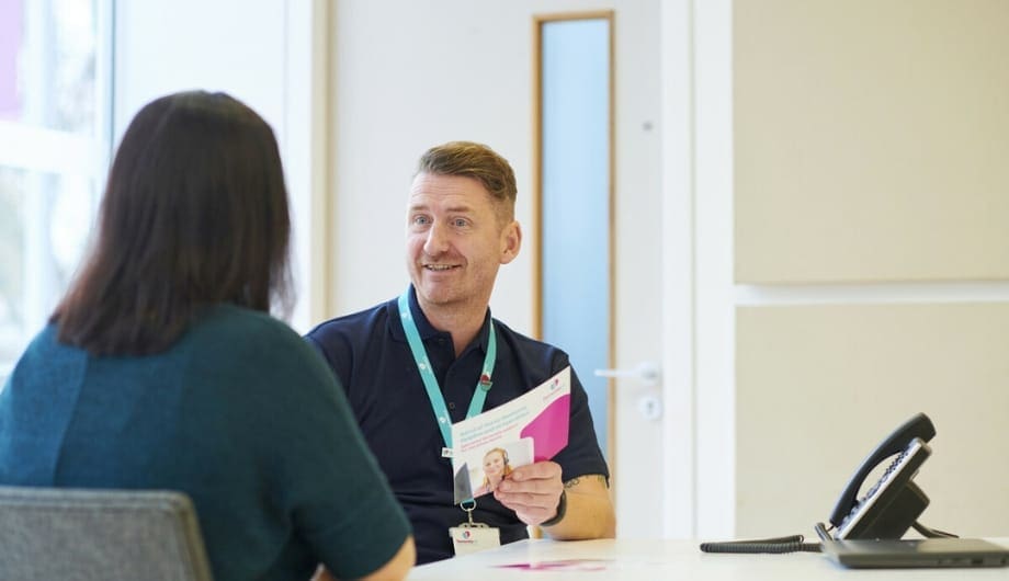 Admiral Nurse Phil advising a carer