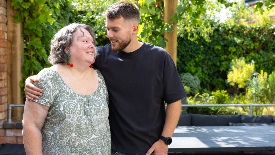 Ronnie (woman on right) and her son Dean (on left)