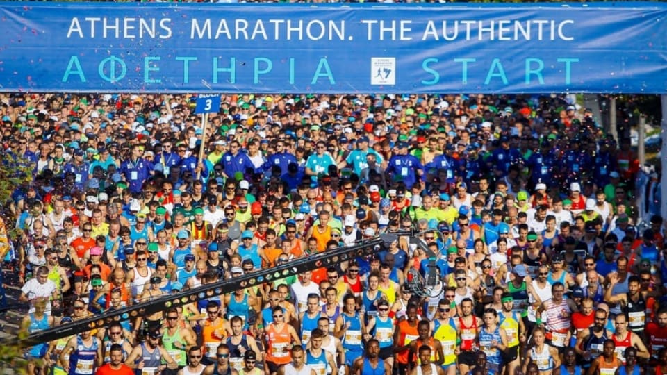 athens marathon start line