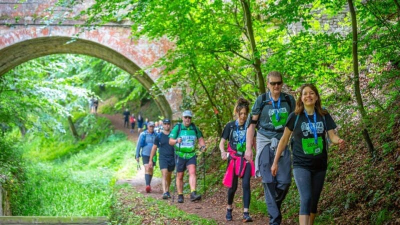 participants walking the cotswolds way ultra challenge