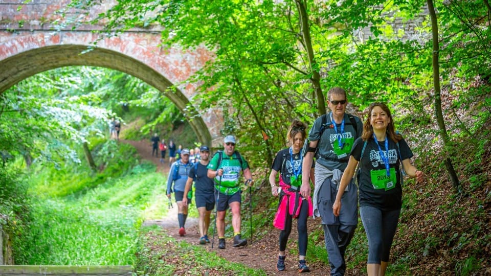 participants walking the cotswolds way ultra challenge