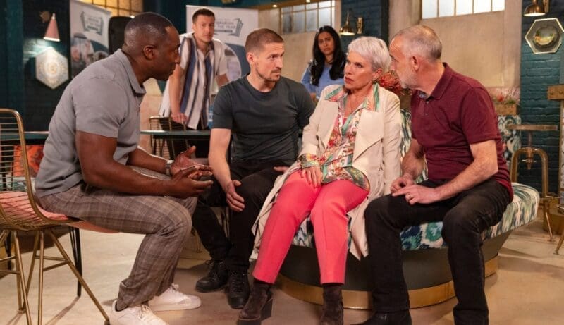 Sue Devaney, playing Debbie on set of Coronation Street