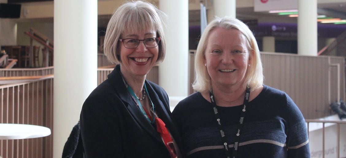 Chief Admiral Nurse and CEO at Dementia UK, Dr Hilda Hayo, with Alison Stewart, intern at the Northampton Filmhouse
