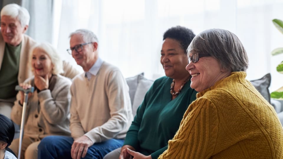 a community of people sitting together