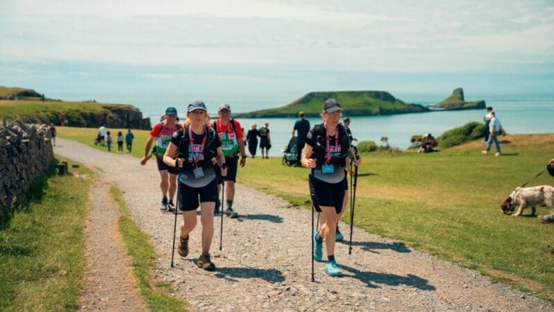 participants walking the gower peninsula ultra challenge