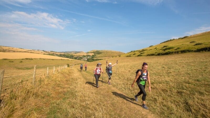 participants walking the north downs 50 ultra challenge