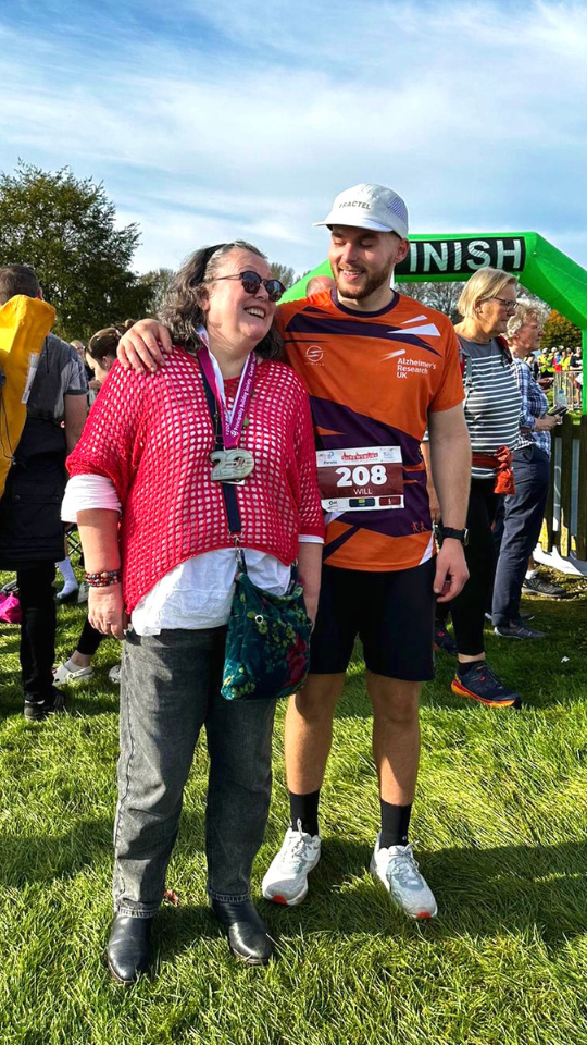 Will with his mum Ronnie at a marathon event