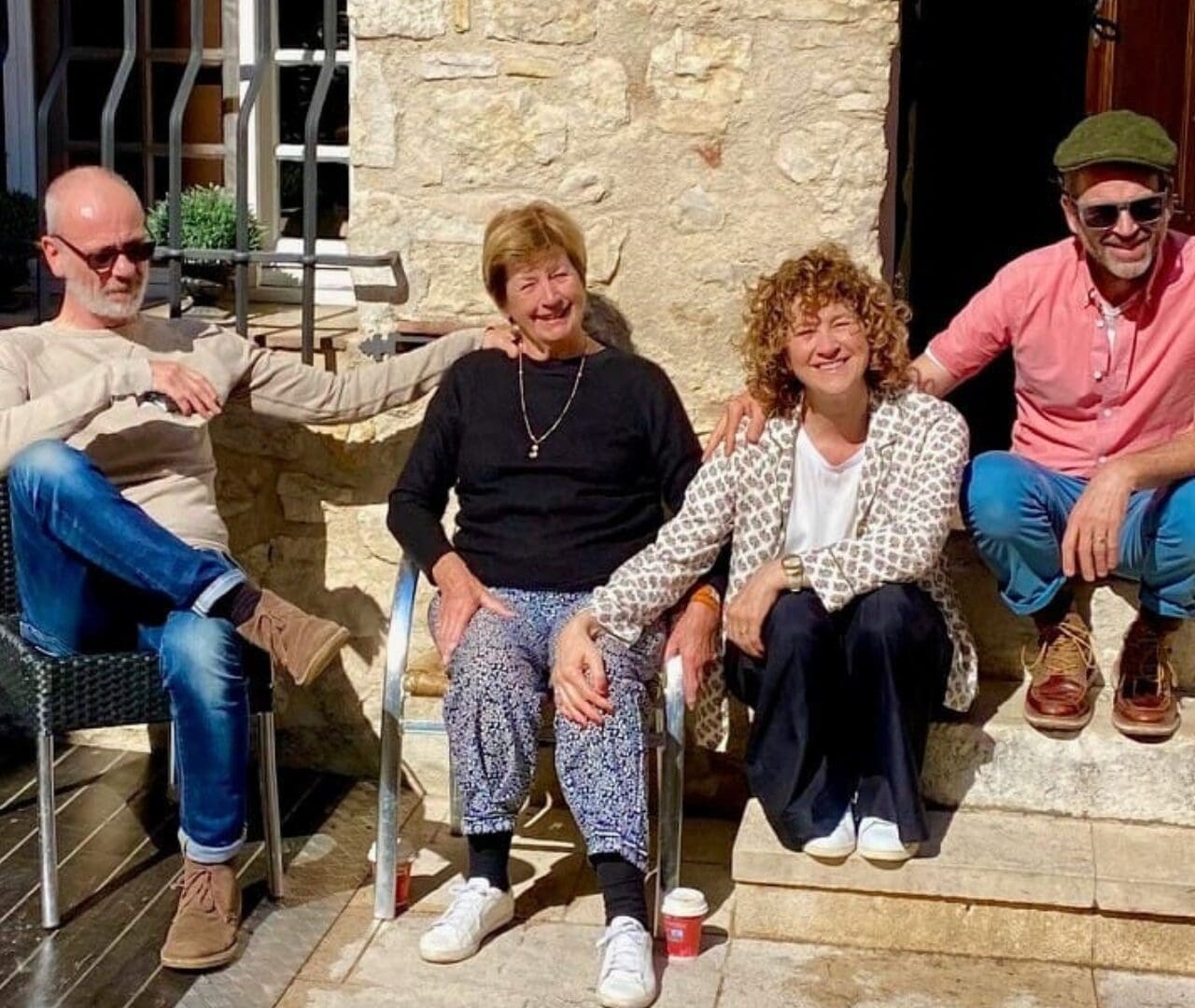 storyteller Bec sitting with her mum and brothers