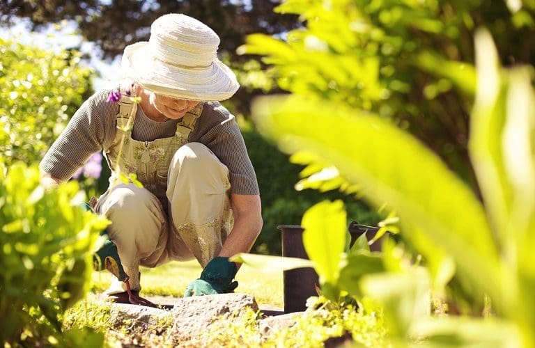 A women gardening