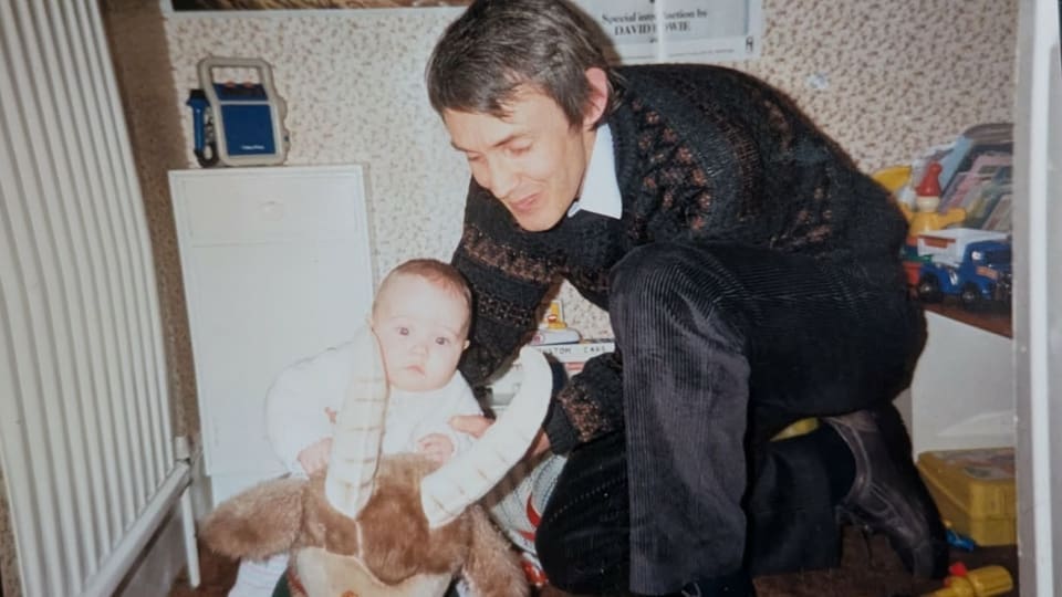 jon with his dad when he was a baby