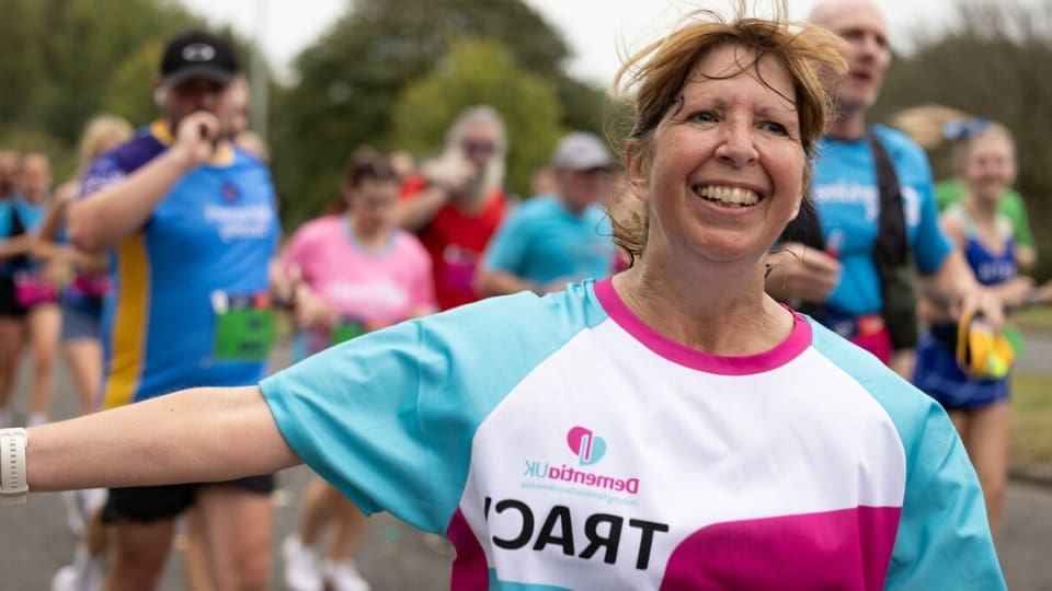Dementia UK supporter Tracy completeing the Great Manchester Run