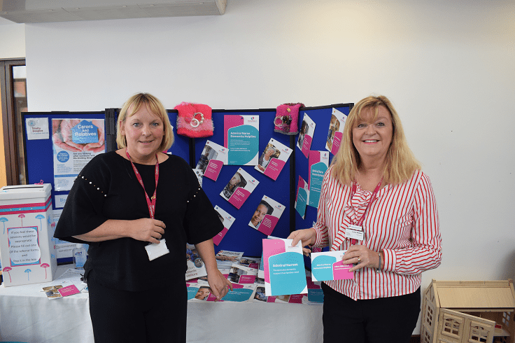 Trinity Hospice’s Admiral Nurse Lorna Webber, right, with Clinical Manager Nicky Parkes