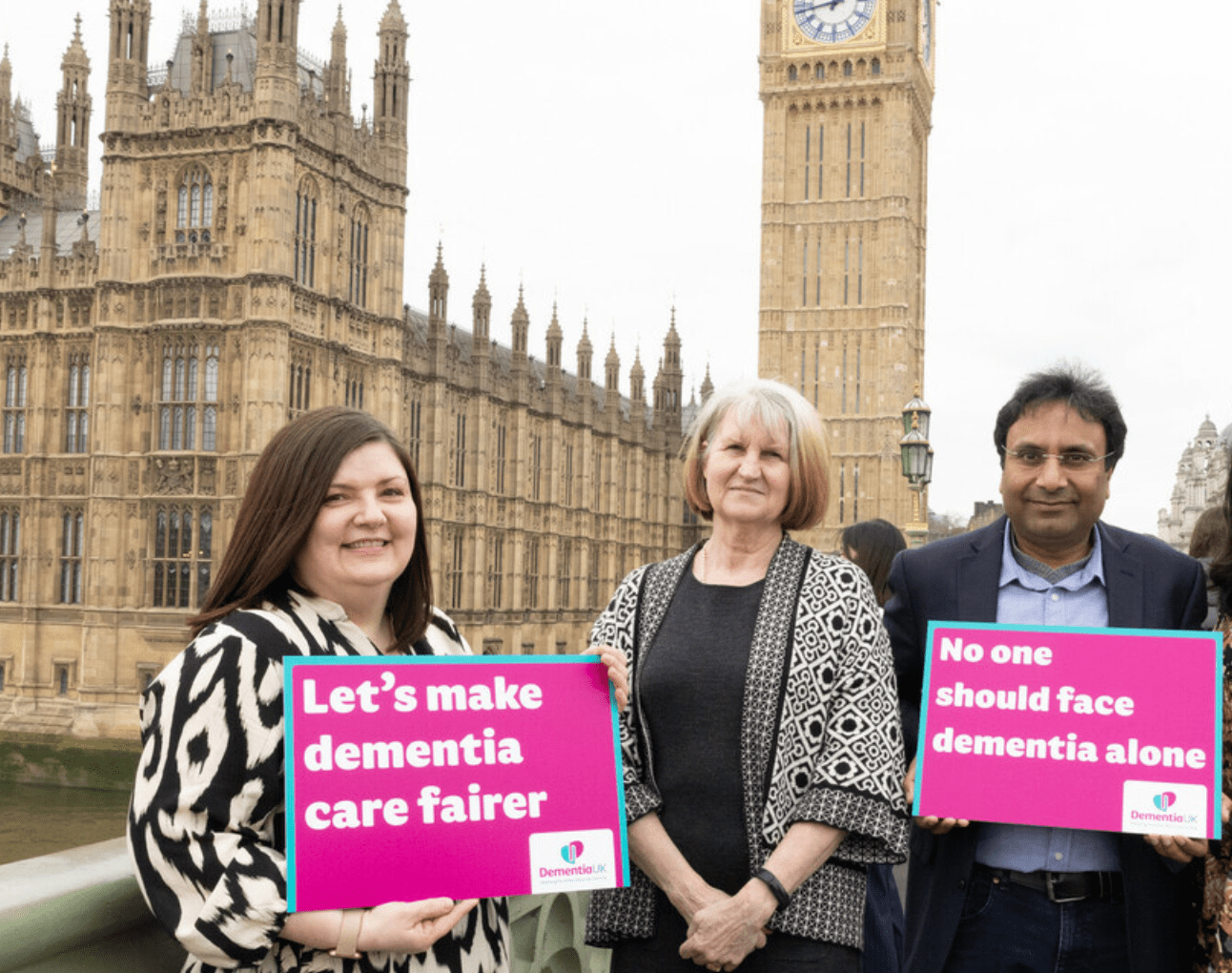 dementia uk supporters at fix the funding event in parliament